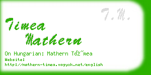 timea mathern business card